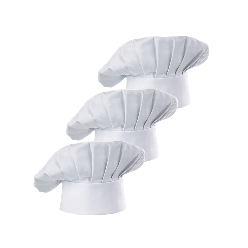 Gaming Kitchen Accessories - 3pcs Chef Hat Adult Adjustable Elastic