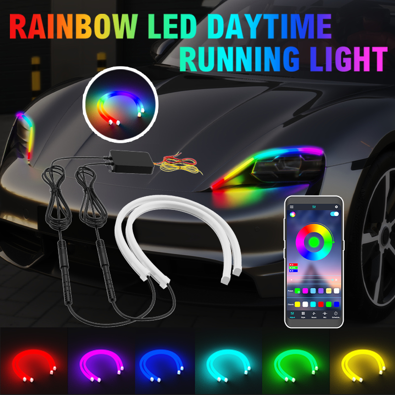 Rgb Hub Sync - 2PCS 30/45/60cm DRL Car LED Daytime