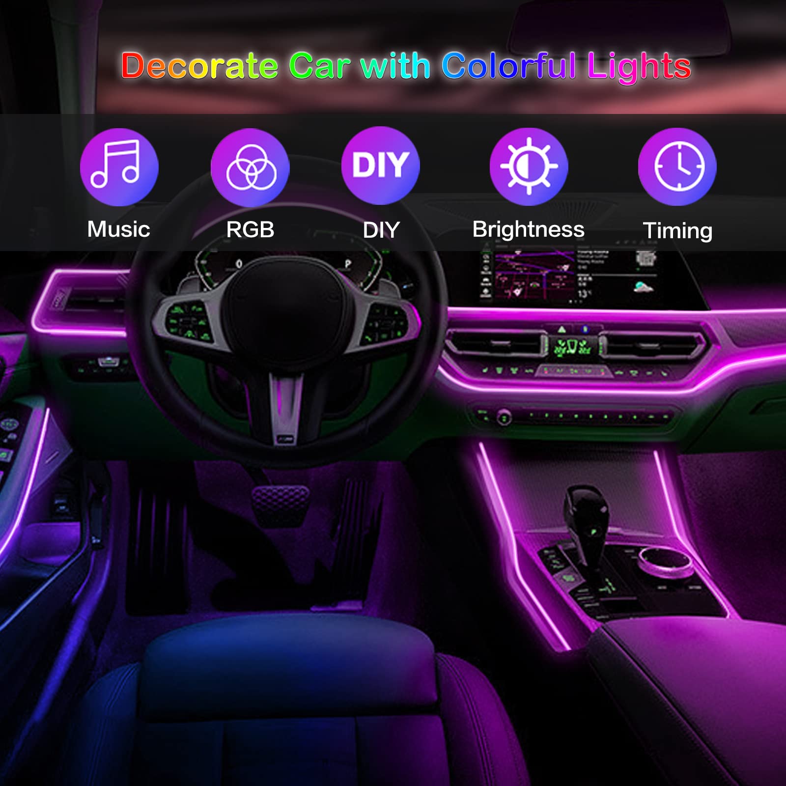 Đèn LED Xe Hơi Ô Tô Trang Trí  - đánh giá và giá Rgb Hub Sync