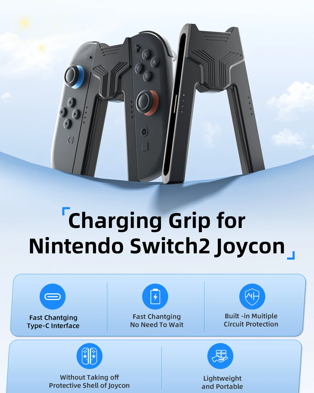 For Switch 2 Charger Grip for  - đánh giá và giá Gaming Kit Accessories Nintendo Switch