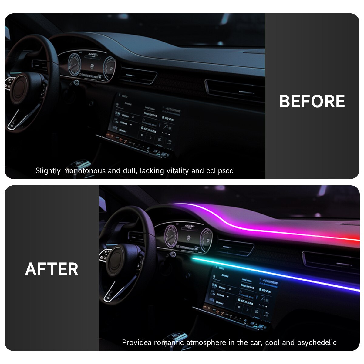 Car LED Ambient Light USB 64 C - đánh giá và giá Rgb Hub Sync
