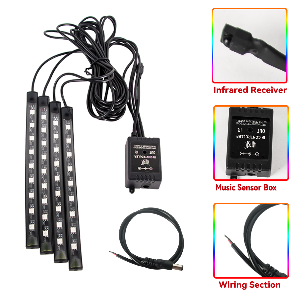 LED Motorcycle Car Atmosphere  - đánh giá và giá Rgb Hub Sync
