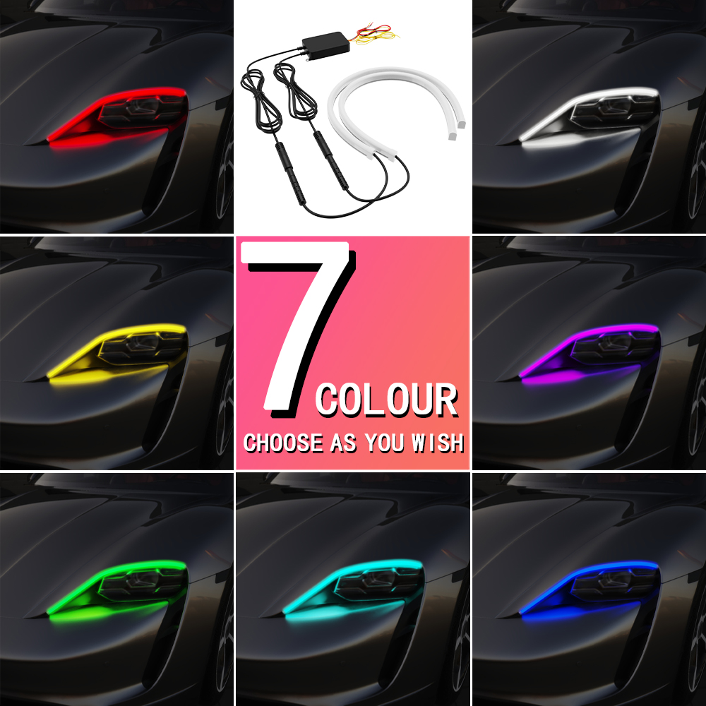 2PCS  30/45/60cm DRL Car LED D - đánh giá và giá Rgb Hub Sync