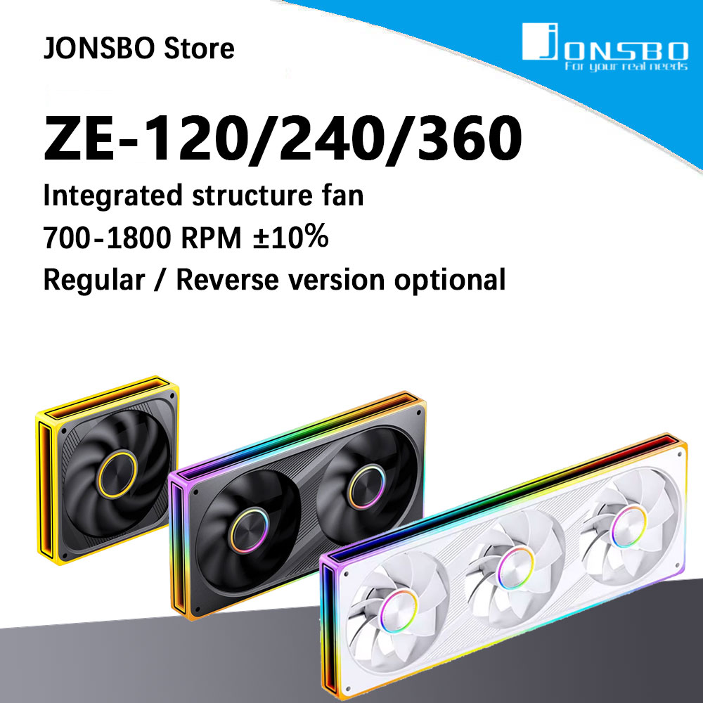 JONSBO ZE-120/240/360 120mm AR - đánh giá và giá Rgb Hub Sync