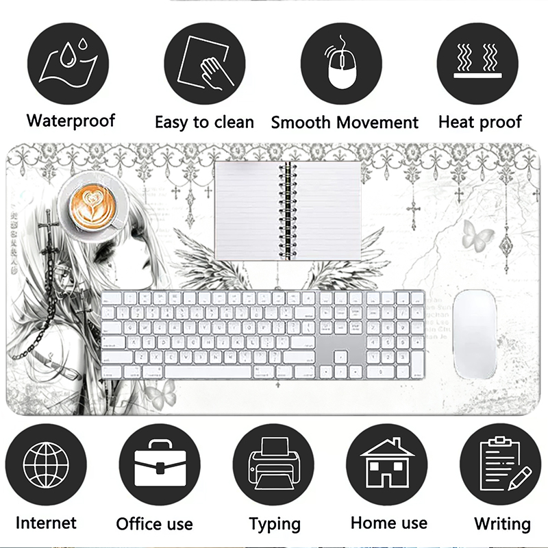 Leather Mousepad Black White A - đánh giá và giá Gaming Accessories For Desk