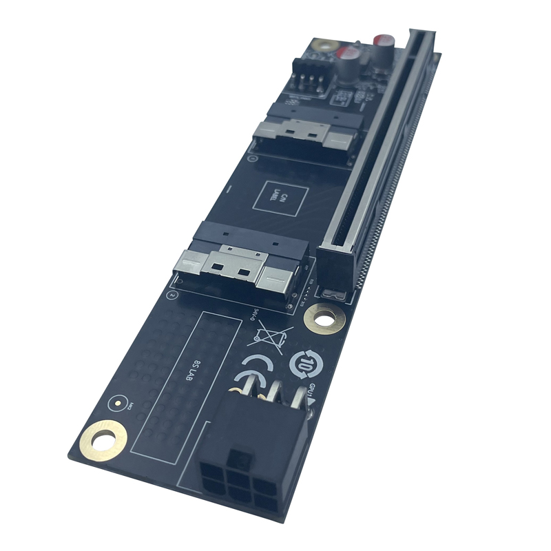 NEW 2 Port SlimSAS 8i x2 to PC - đánh giá và giá Vertical Gpu Bracket