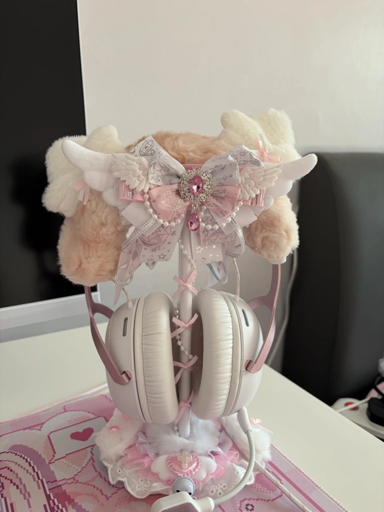 Cute Lace Headphone Stand Pink - đánh giá và giá Gaming Accessories Cute