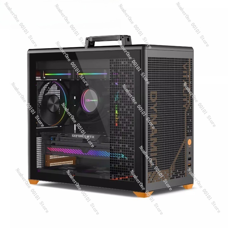 Portable MATX Computer Case wi - đánh giá và giá Case Mesh Panel