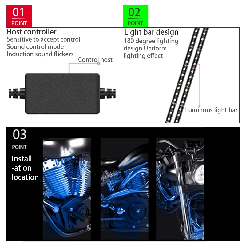 LED Motorcycle Decorative Ambi - đánh giá và giá Rgb Hub Sync